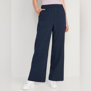 NWT! Navy High-Waisted Stretch-Tech Wide-Leg Pants for Women - Size XL 🏋️